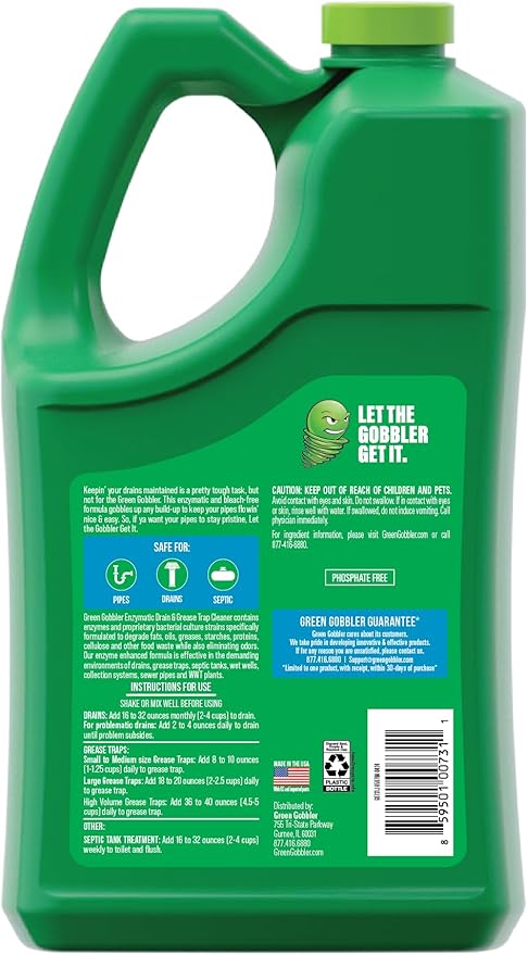 Green Gobbler ENZYMES – Fights odors, breaks down grease 🗑️