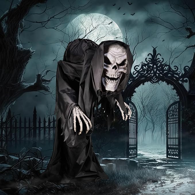 Quntis Scary Giant Skeleton β Lighted Eyes, Spooky Sound π»