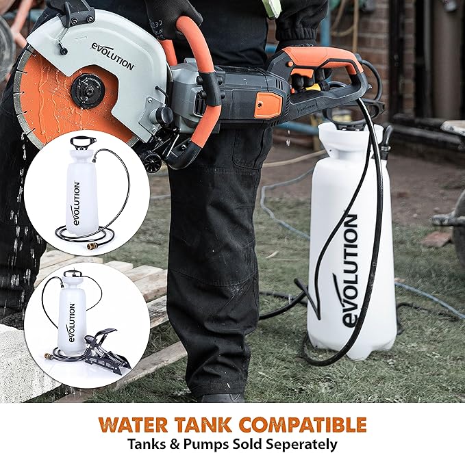 Evolution R12DCT 12 Inch Concrete Saw with Water Fed Dust Suppression