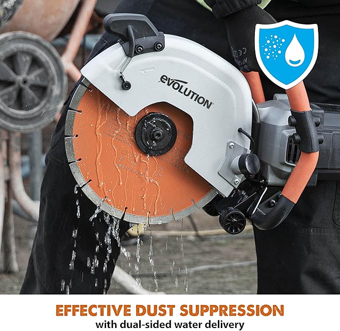 Evolution R12DCT 12 Inch Concrete Saw with Water Fed Dust Suppression