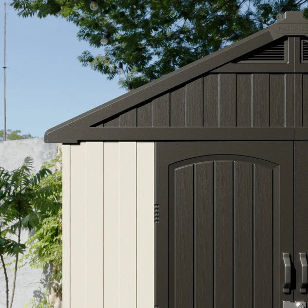 Outdoor Storage Shed – Metal Frame, White Top for Backyard/Garden 🪑