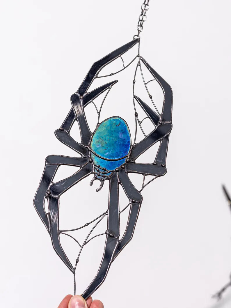 Gothic Spider Suncatcher (Stained Glass) 🕷️