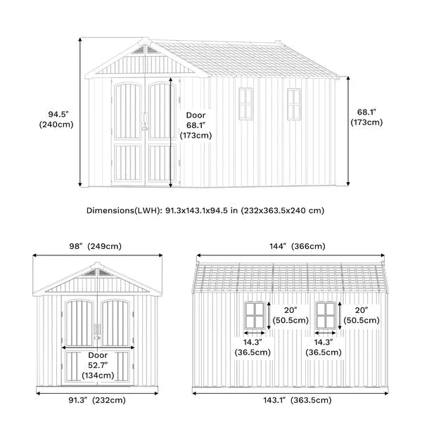 Outdoor Storage Shed – Metal Frame, White Top for Backyard/Garden 🪑