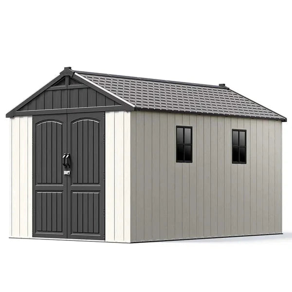 Outdoor Storage Shed – Metal Frame, White Top for Backyard/Garden 🪑