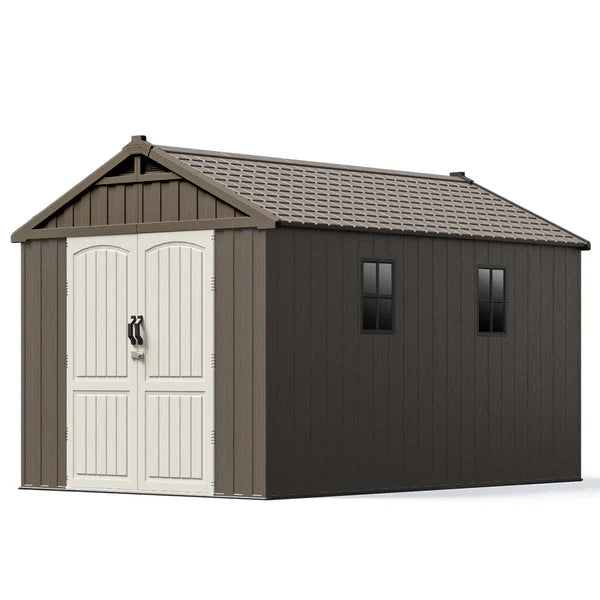 Outdoor Storage Shed – Metal Frame, White Top for Backyard/Garden 🪑