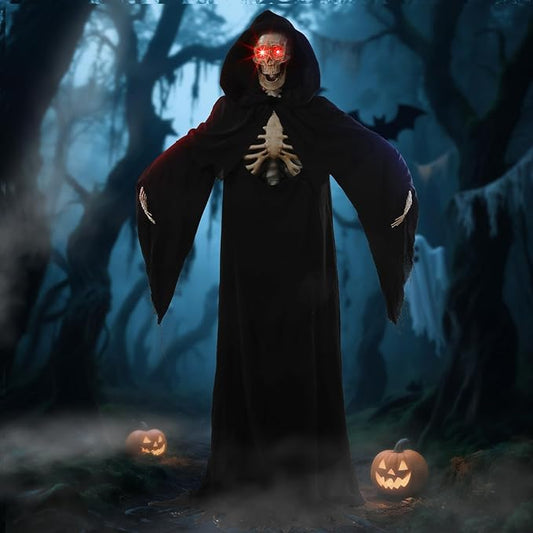 Quntis Scary Giant Skeleton – Lighted Eyes, Spooky Sound 👻