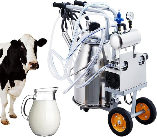 550W Electric Cow Milker: Portable 🚜, Food-Grade Cups 🥛 + 304 Stainless Steel Bucket ✨