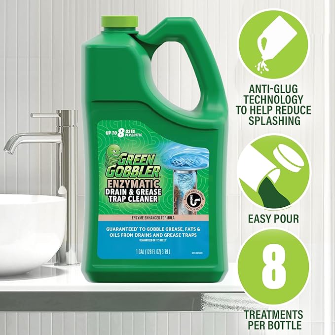 Green Gobbler ENZYMES – Fights odors, breaks down grease 🗑️