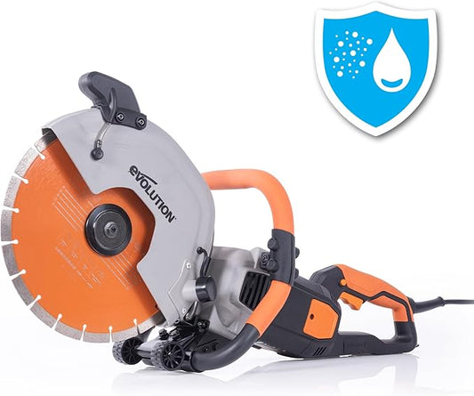 Evolution R12DCT 12 Inch Concrete Saw with Water Fed Dust Suppression