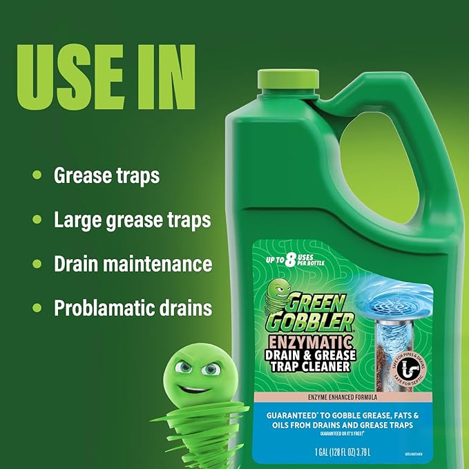 Green Gobbler ENZYMES – Fights odors, breaks down grease 🗑️
