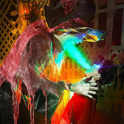 Quntis Scary Giant Skeleton – Lighted Eyes, Spooky Sound 👻