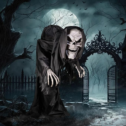 Quntis Scary Giant Skeleton – Lighted Eyes, Spooky Sound 👻