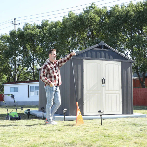 Outdoor Storage Shed – Metal Frame, White Top for Backyard/Garden 🪑