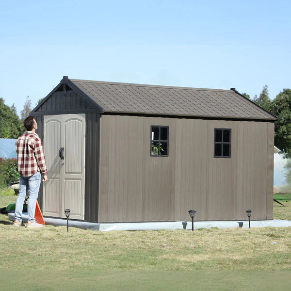 Outdoor Storage Shed – Metal Frame, White Top for Backyard/Garden 🪑