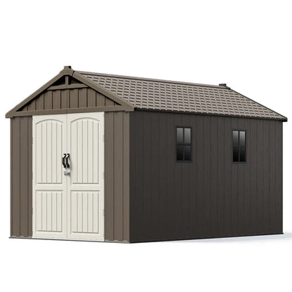 Outdoor Storage Shed – Metal Frame, White Top for Backyard/Garden 🪑